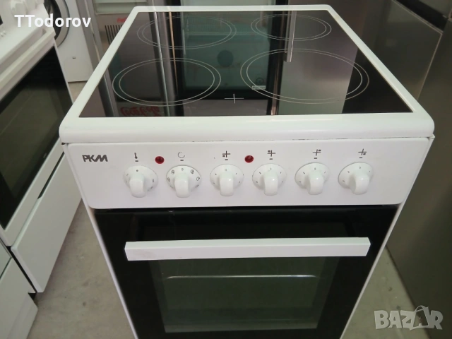 Готварска печка с керамичен плот и фурна с вентилатор EH4-50Gk7 , снимка 3 - Печки, фурни - 53261645