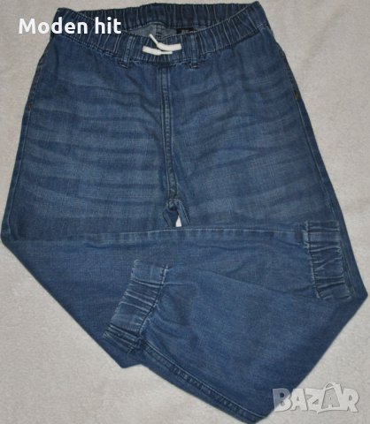 H&M дънки с ластици на талията и крачолите размер 134 см., снимка 2 - Детски панталони и дънки - 34121998