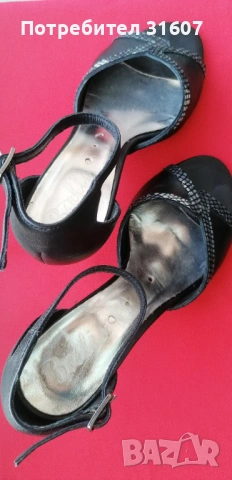 Елегантни черни сандали BALIS - 9 см., снимка 3 - Сандали - 54147720