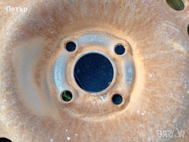 1брой Железна джанта 15ска за Опел 4х100мм, снимка 2 - Гуми и джанти - 52030231