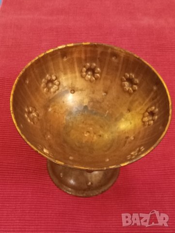 Медна, бакърена купа, потир,България. , снимка 2 - Антикварни и старинни предмети - 42656540