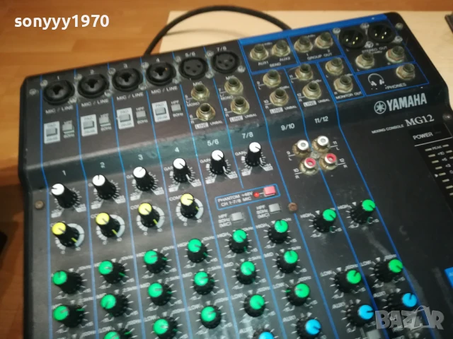 YAMAHA MG12 MIXING CONSOLE-1207252055, снимка 4 - Ресийвъри, усилватели, смесителни пултове - 51000406