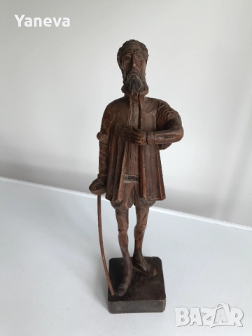 Дърворезба Дон Кихот , литературен герой известен със своя идеализъм., снимка 3 - Статуетки - 52654285