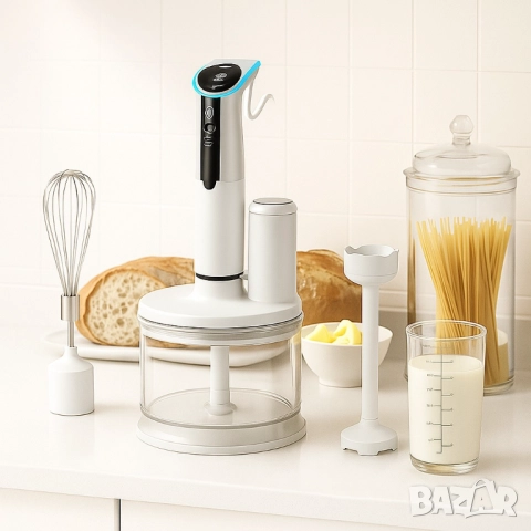 Многофункционален кухненски пасатор с чопър и бъркалка – 800W мощност, снимка 2 - Друга електроника - 51872203