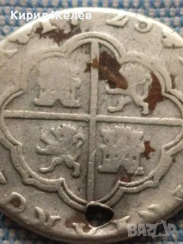 Сребърна монета 2 реала 1723г. Испания Филип пети Сеговя 49537, снимка 2 - Нумизматика и бонистика - 48678403