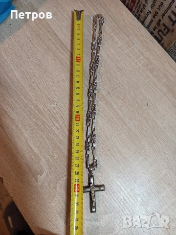 Сребърен синджир със кръст, снимка 11 - Колиета, медальони, синджири - 51732937