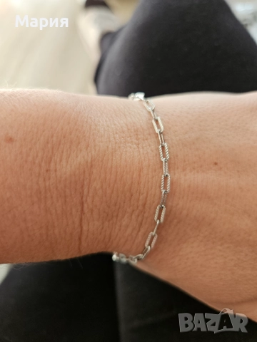 Сребърна нова гривна , снимка 3 - Гривни - 52385363