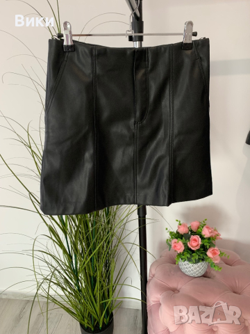 Кожена пола в размер S на Zara, снимка 10 - Поли - 44514662