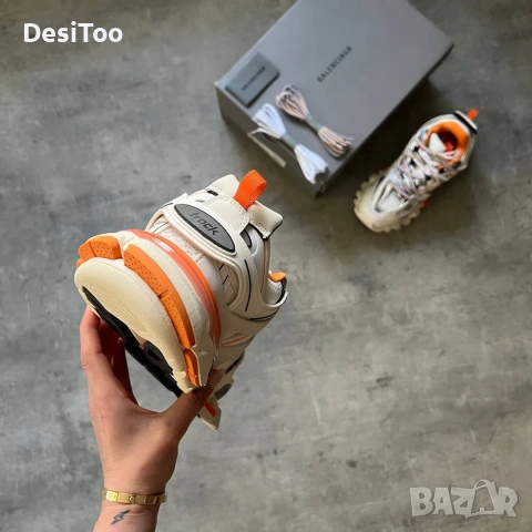 Balenciaga Track – White & Orange , снимка 5 - Маратонки - 54305962
