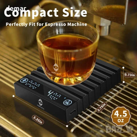 Мини везна за кафе JUELICH с таймер, акумулаторна везна за еспресо, точна везна 2 кг/0,1 гр, снимка 4 - Други стоки за дома - 50794141