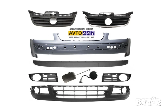 Броня маска решетка спойлер лайсна капаче Vw Touran 03-06 Caddy 04-10