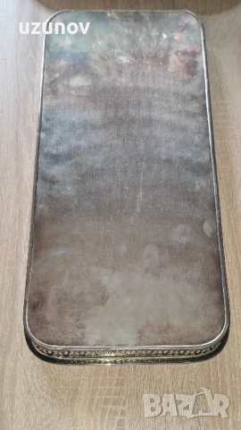 посребрен поднос, снимка 4 - Антикварни и старинни предмети - 52353754