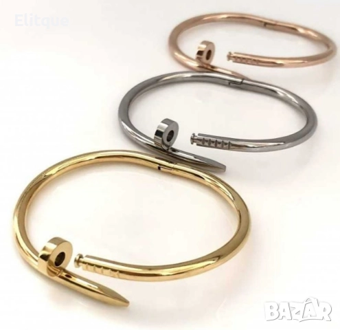 Атрактивна дамска гривна в авангарден дизайн пирон, снимка 5 - Гривни - 52895395