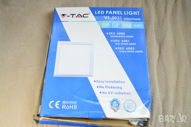 20W LED светодиоден панел 30х30 см 4500К, снимка 2 - Лед осветление - 42722828