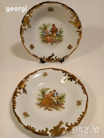 порцеланови чинии с позлата Ромео и Жулиета полски порцелан Wawel