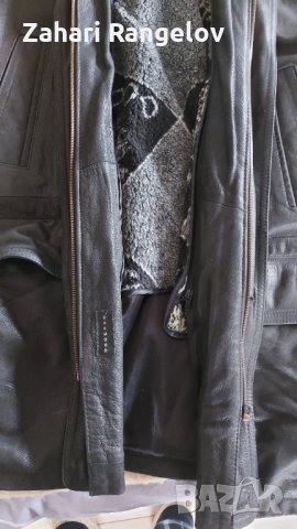 Мъжко яке от естествена телешка кожа Oakwood, снимка 4 - Якета - 32205091