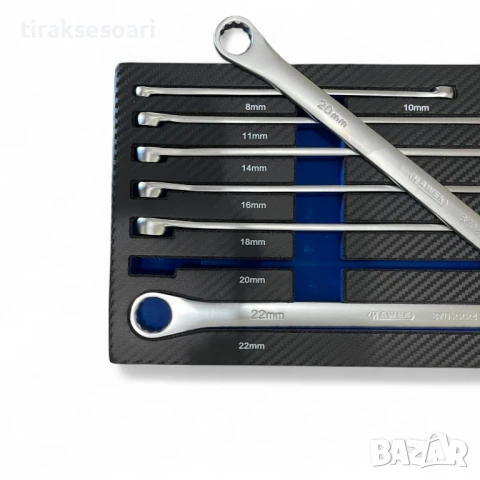 Комплект Дълги Прави Звездогаечни (Удължени) Ключове HAWEK 7 части – 8-24 мм, снимка 4 - Други инструменти - 50720926