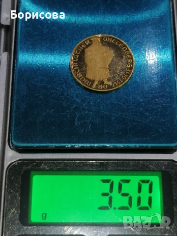 Златна монета Martin Luther 21,6 K, снимка 2 - Нумизматика и бонистика - 37382552