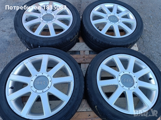 Лети джанти 17ки 5х112 Audi + летни гуми 235/45/17 Continental, снимка 3 - Гуми и джанти - 52228165