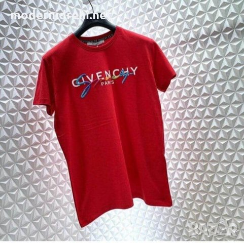 Мъжка тениска Givenchy червена, снимка 1 - Тениски - 29683432