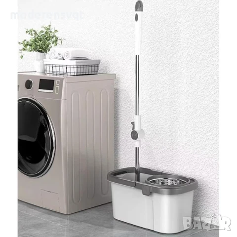 Кофа центрофуга 360° метална лукс, снимка 2 - Мопове, кофи, четки и метли - 51287760