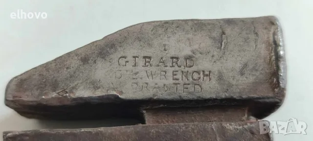 Стар гаечен ключ Girard Wrench, снимка 6 - Антикварни и старинни предмети - 47690310