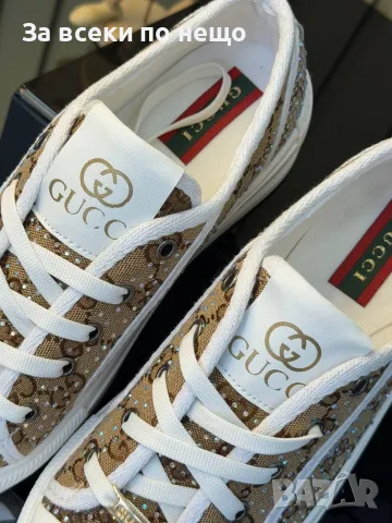 Gucci Дамски Маратонки👟Дамски Спортни Обувки👟Платненки Гучи👟Кецове - 3 Цвята Код E184, снимка 8 - Маратонки - 55974260