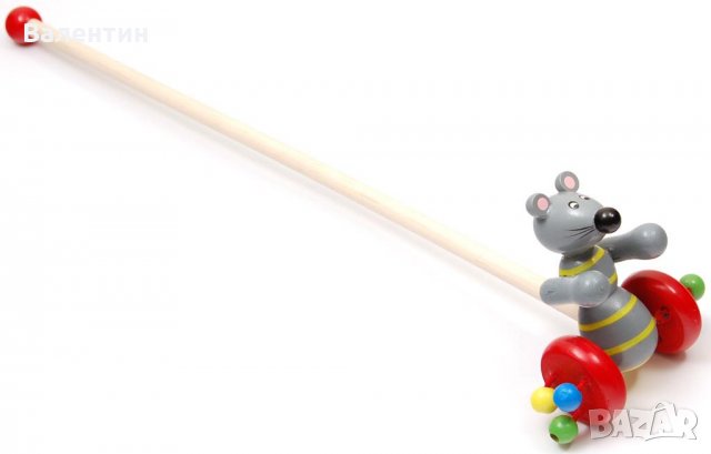 Дървена играчка за бутане, снимка 5 - Други - 28566745