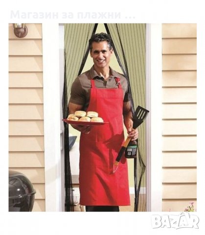 МРЕЖА ПРОТИВ НАСЕКОМИ ЗА ВРАТА С МАГНИТНО ЗАТВАРЯНЕ - код Magic Mesh, снимка 6 - Други стоки за дома - 34307953