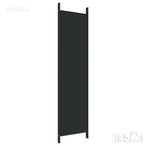 vidaXL Параван за стая, 4 панела, черен, 200x200 cм, плат, снимка 7 - Паравани - 56147175