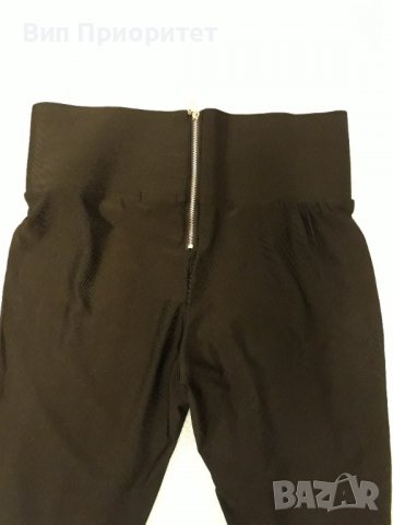 Дълъг марков AMISU черен клин 9/10 , висока талия, с ефектен централен цип, високо еластичен,с ликра, снимка 6 - Клинове - 37455255