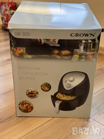 Еър фрайър/ Фритюрник с горещ въздух Crown CAF-3013- 3.5L (с кутия), снимка 4 - Фритюрници - 55779937