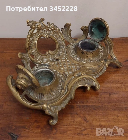 мастилница бронз ретро за ценители , снимка 3 - Антикварни и старинни предмети - 50918424