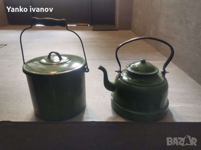 стари български съдове емаил, снимка 2 - Други стоки за дома - 40531135