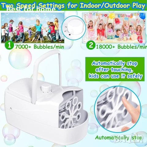 Машина за балончета,  18000+ балончета в минута с 2 скорости, 8 пръчки, снимка 3 - Други - 51306964