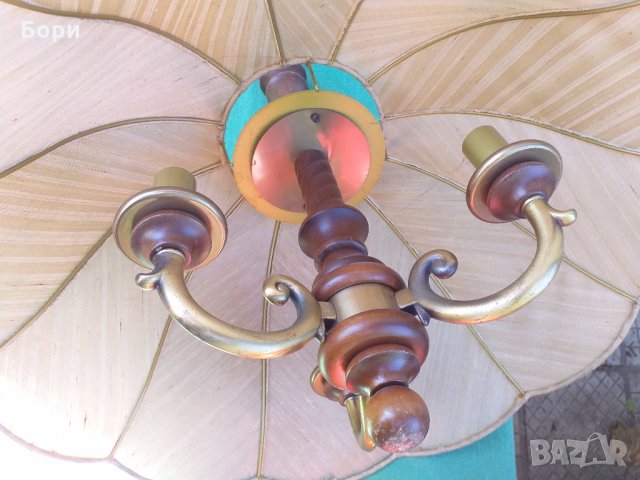 Италиански полилеи,месинг и дърво, снимка 2 - Полилеи - 30480752