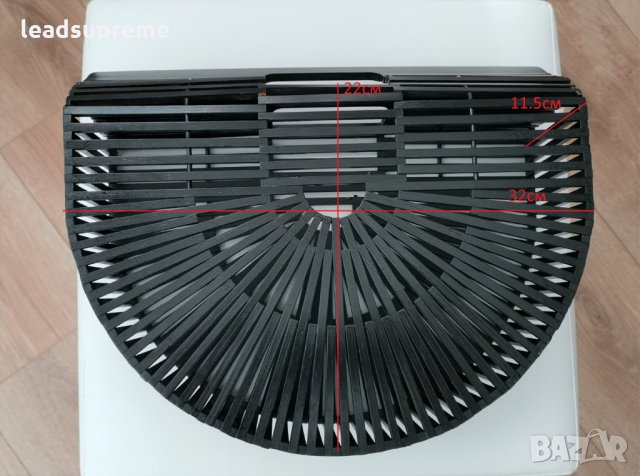 Черна Бамбукова Чанта - Налична - Black Bamboo Bag, снимка 6 - Чанти - 31624646