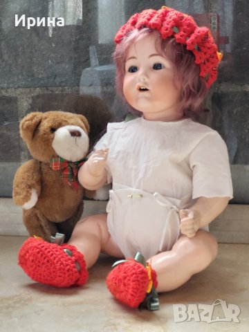 Антична бебешка кукла Хилда, произведена от Nippon преди 1921 г 45 см., снимка 14 - Колекции - 42213856
