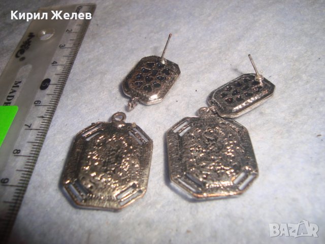 СРЕБРИСТИ ФАСЕТИРАНИ ВИНТИДЖ АРТ - ДИЗАЙН СТАРИ ОБЕЦИ 14041, снимка 5 - Обеци - 36592200