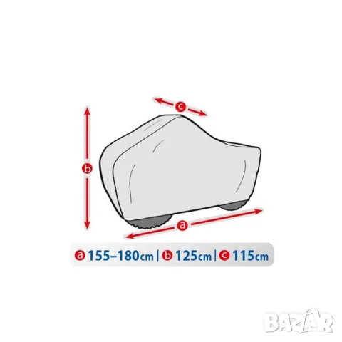 Сиво покривало Kegel Basic M QUAD за ATV, снимка 2 - Аксесоари и консумативи - 55866206