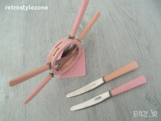 № 7914 комплект 6 броя стари прибори / ножчета   - с поставка   , снимка 4 - Други ценни предмети - 49341380