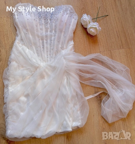 Официална бяла рокля, снимка 2 - Рокли - 54331025