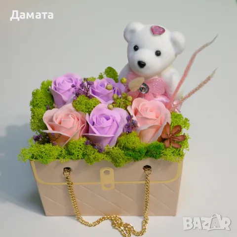 Чантички с рози от пластичен сапун, снимка 12 - Декорация за дома - 48848502