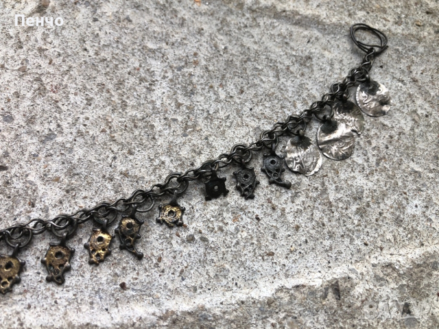 старинен, възрожденски сребърен накит/сокай, прочелник/ - сребро, сачан, снимка 6 - Антикварни и старинни предмети - 40608617