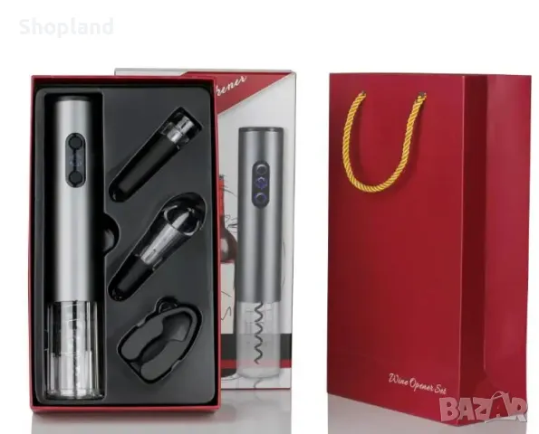 Подаръчен комплект електрическа отварачка за вино