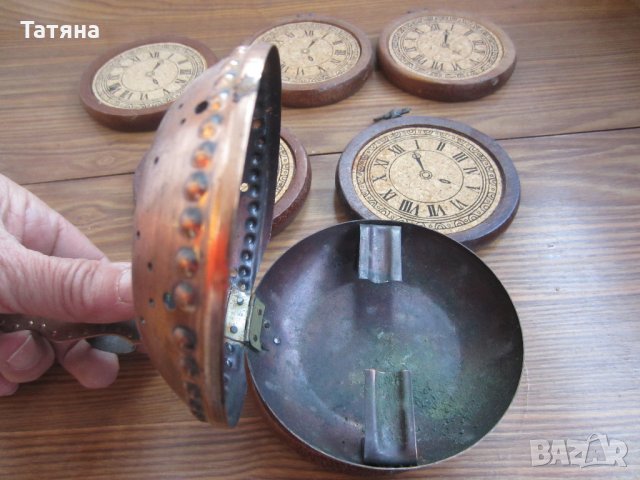 МЕДНИ  СЕРВИЗИ   ЗА КАФЕ С ПОДНОС ;ЧАШИ  ;ДЖЕЗВЕ;ПЕПЕЛНИК; КАНА;КУПА;, снимка 14 - Декорация за дома - 31776571