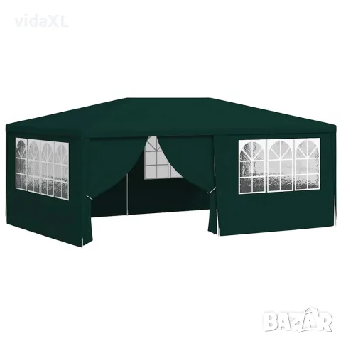 vidaXL Професионална парти шатра със стени 4x6 м зелена 90 г/м²