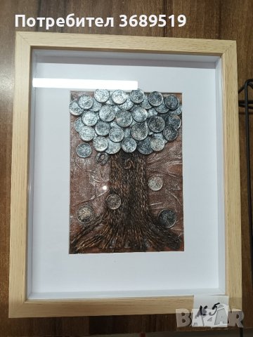 Картина , пано, "Дървото на парите", снимка 11 - Картини - 40215252