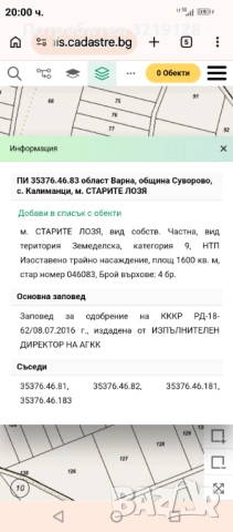 Продавам имот в с.Калиманци област Варна