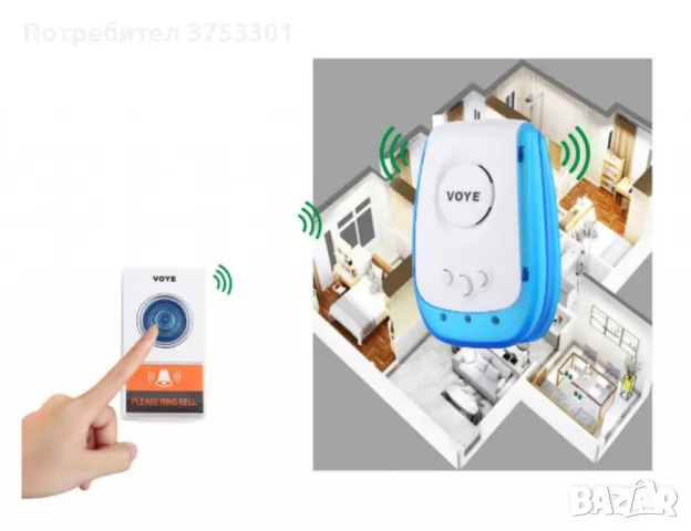 Безжичен звънец - Обхват: до 150 метра , снимка 10 - Други стоки за дома - 48466584